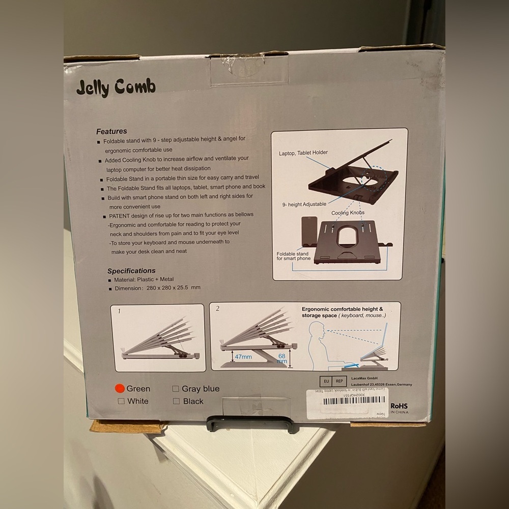 Jelly Comb Ergonomic Laptop Stand new in box - Picture 4 of 8